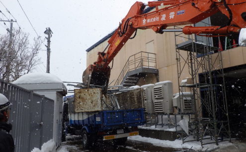 札幌市の商業施設解体工事